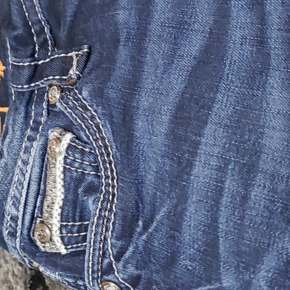 ROCK REVIVAL BETTY EMBROIDERED RHINESTONES EASY FIT BOOT-CUT DENIM JEAN - Picture 6 of 14